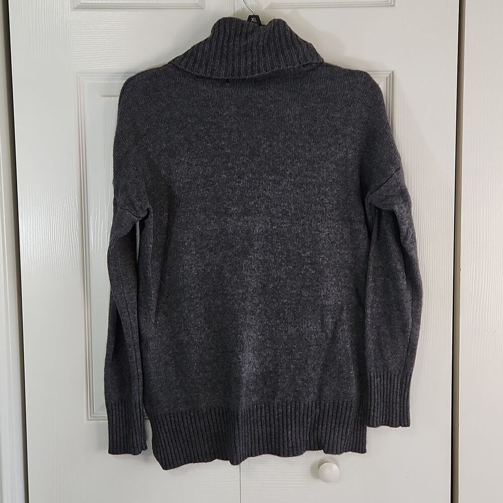Bartolini Women's Gray High-Low Side Slit Wool Cashmere Blend Sweater Size Med - Picture 2 of 9